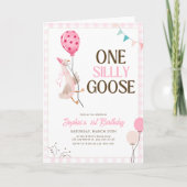 Invitation d'une oie sotte, 1er anniversaire fille (Devant)