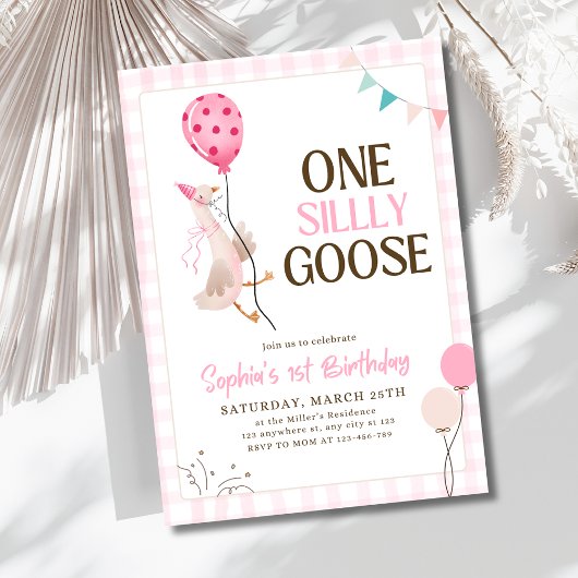 Invitation d'une oie sotte, 1er anniversaire fille