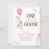 Invitation d'une oie sotte, 1er anniversaire fille (Devant)