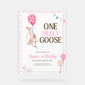 Invitation d'une oie sotte, 1er anniversaire fille (Recto)