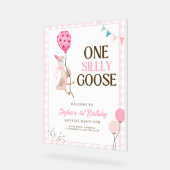 Invitation d'une oie sotte, 1er anniversaire fille (Angle)