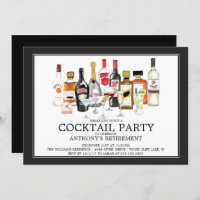 Invitation d'une partie de retrait de cocktail mod