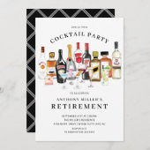 Invitation d'une partie de retrait de cocktail mod (Devant / Derrière)
