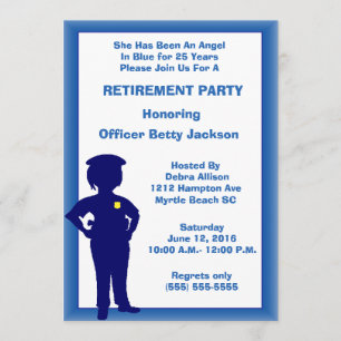 Invitation d'une partie de retraite d'agente de po