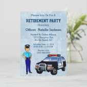 Invitation d'une partie de retraite d'agente de po (Debout devant)