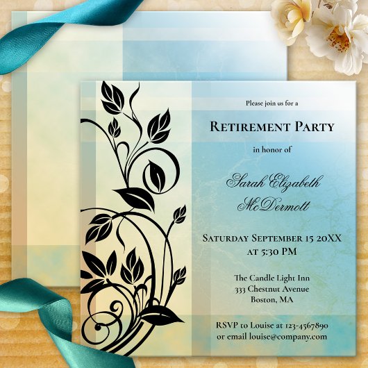 Invitation d'une partie de retraite Vintage