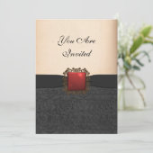 Invitation d'une partie d'engagement élégante (Debout devant)