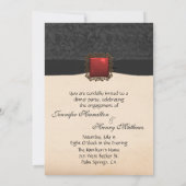 Invitation d'une partie d'engagement élégante (Dos)