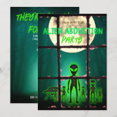 Invitation d'une partie d'enlèvement d'Alien amusa (Devant / Derrière)