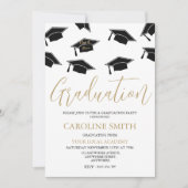 Invitation d'une soirée de graduation élégante mod (Devant)