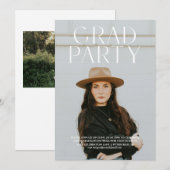 Invitation d'une soirée de graduation simple moder (Devant / Derrière)