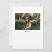 Invitation d'une soirée de graduation simple moder (Dos)