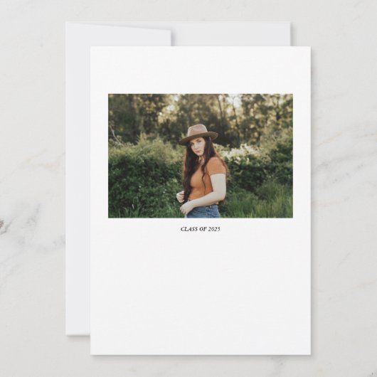 Invitation d'une soirée de graduation simple moder (Dos)
