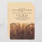 invitation d'une soirée d'engagement pour le blé r (Devant / Derrière)