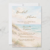 Invitation Dunes de sable de plage à l'aquarelle pour une Bab (Devant)
