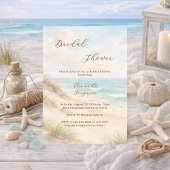 Invitation Dunes de sable de plage à l'aquarelle pour une Bab