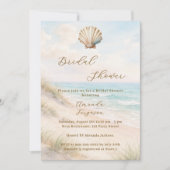 Invitation Dunes de sable de plage à l'aquarelle pour une Bab (Devant)