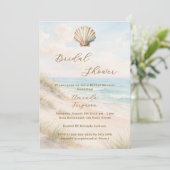 Invitation Dunes de sable de plage à l'aquarelle pour une Bab (Debout devant)