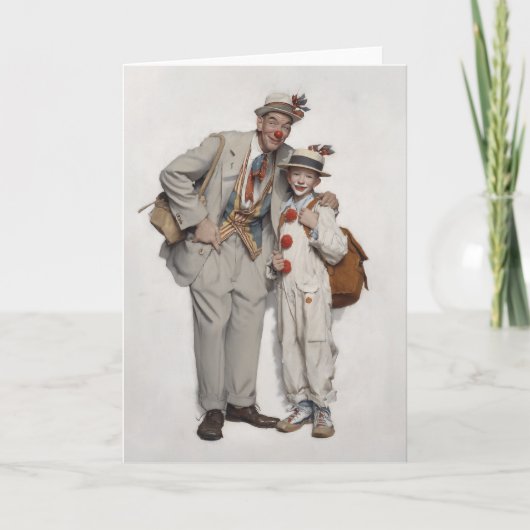 Invitation Duo clown, père et fils (Devant)