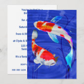 Invitation Duo de Kohaku dans l'étang bleu profond (Devant / Derrière)