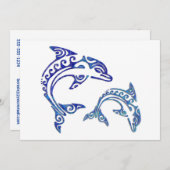 Invitation Duo de marsouins de Tattoo (Devant / Derrière)