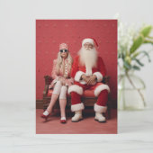 Invitation Duo de Noël fantaisiste : le Père Noël et Madame C (Debout devant)