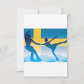 Invitation Duo Suédois de Patinage sur glace Silhouette (Devant)
