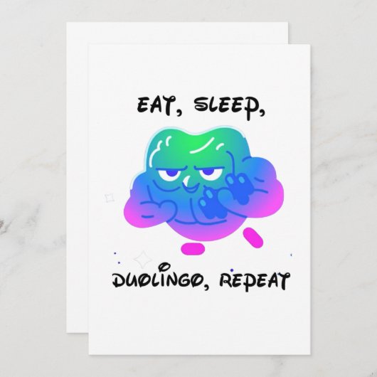 Invitation duolingo (Devant / Derrière)