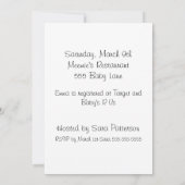 Invitation Dupe l'invitation de baby shower de caniche (Dos)