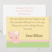 Invitation Dupe l'invitation de baby shower de porc de ferme (Devant / Derrière)