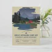 Invitation durant la nuit campant de fête (Debout devant)