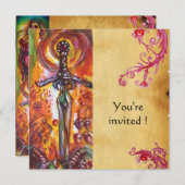 INVITATION DURENDAL, ÉPÉE ROMANTIQUE ET ANGE (Devant / Derrière)