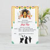 Invitation Durga Puja Navratri Bengali (Debout devant)