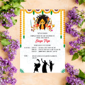 Invitation Durga Puja Navratri Bengali