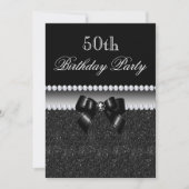 Invitation Dusky Black Birthday Party (Devant)