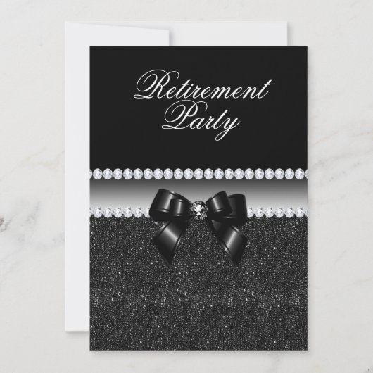 Invitation Dusky Black Retirement Party (Devant)