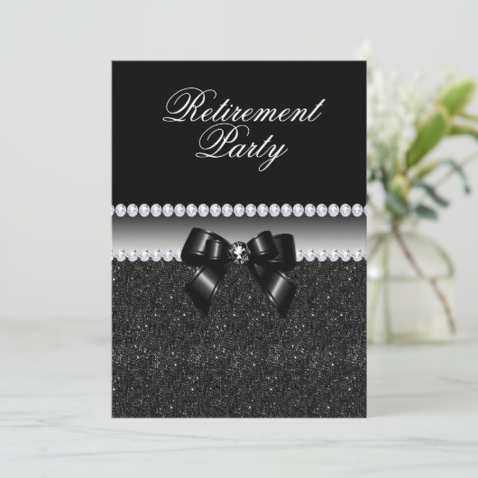 Invitation Dusky Black Retirement Party (Debout devant)
