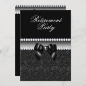 Invitation Dusky Black Retirement Party (Devant / Derrière)