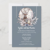 Invitation Dusky bleu rose de la forêt de la nuit lune (Devant)