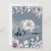 Invitation Dusky bleu rose de la forêt de la nuit lune (Dos)