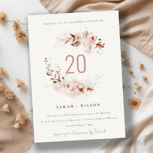 Invitation Dusky Fall Marsala Blush Flora Mariage Anniversair