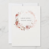 Invitation Dusky Fall Marsala Blush Floral Baby shower (Dos)