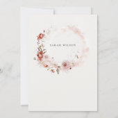 Invitation Dusky Fall Marsala Blush Floral Baby shower (Dos)