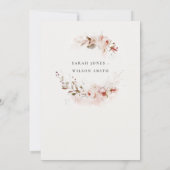 Invitation Dusky Fall Marsala Floral Wreath Couples Douche (Dos)