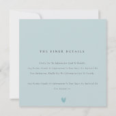 Invitation Dusky Grey Blue N'importe quel âge Anniversaire Fê (Dos)