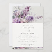 Invitation Dusky Lilac Aquarelle Cottage Mariage floral (Devant)