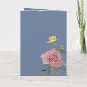 Invitation Dusky Pastel Watercolor Roses Blue (Dos)