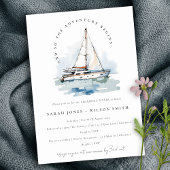 Invitation Dusky Sailboat Yacht Seascape Rehearer Dîner