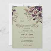 Invitation Dustush Blush Purple Boho Roses (Devant)