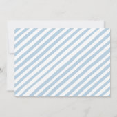 Invitation Dusty bleu fleuri bébé garçon douche photo invitat (Dos)